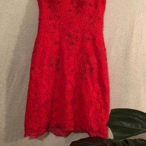 Red Lacy Sweetheart PROM/ Homecoming dress